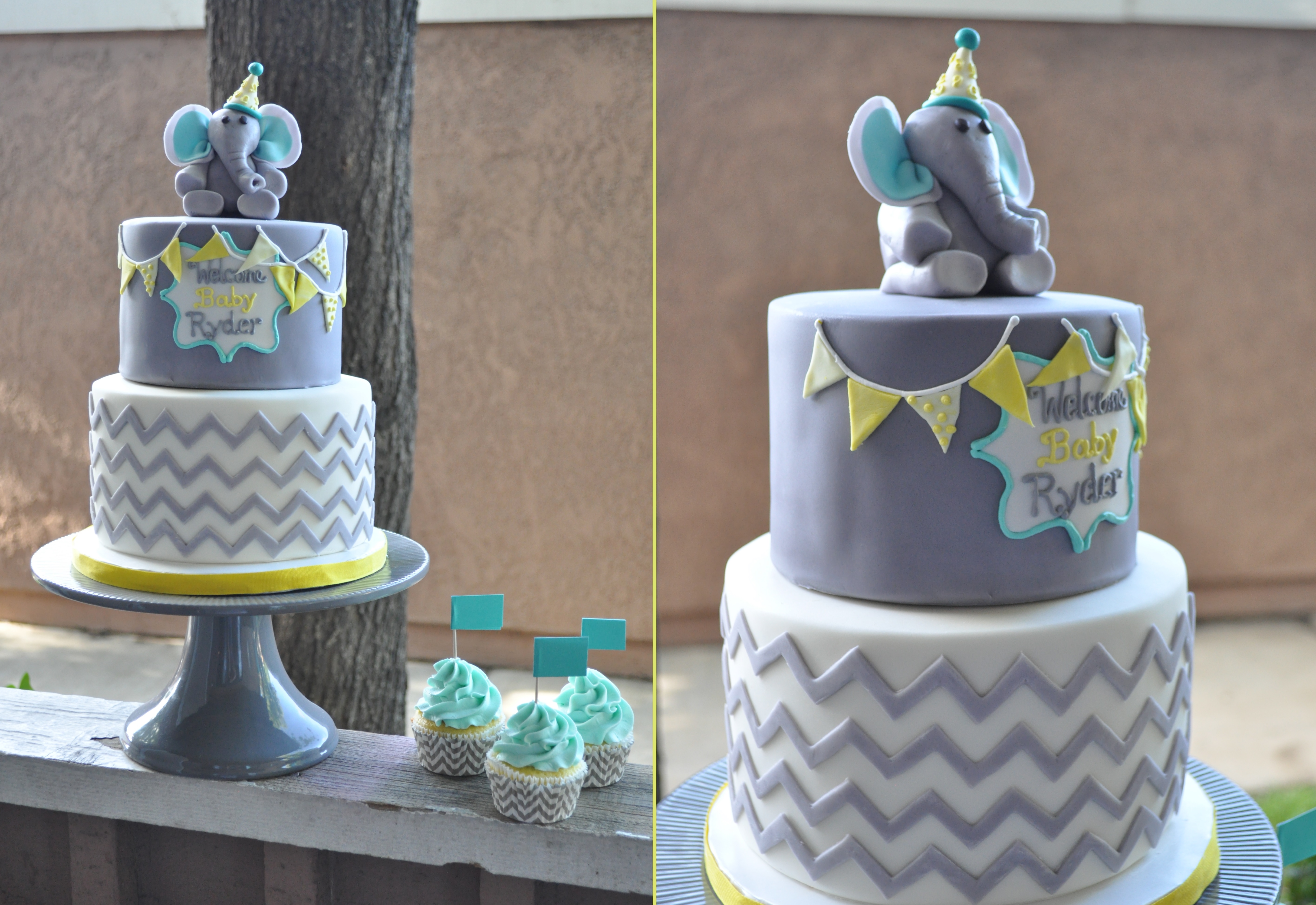 Chevron and Polka Dot Baby Shower | thebakeboutique